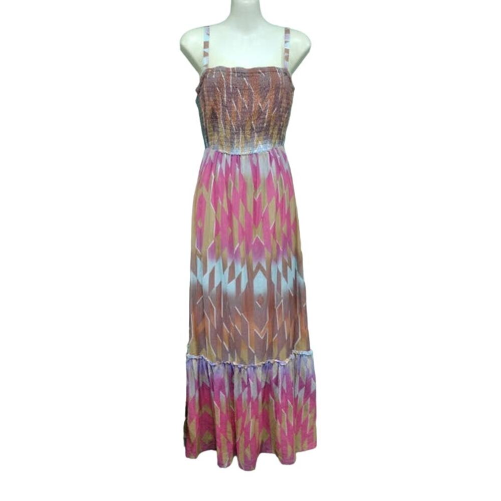 Charlie Jade Tiered Maxi Dress, Multi Color, Size SP